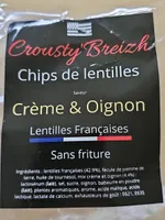 Chips de lentilles crème et oignons