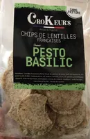 Chips de lentilles francaises saveur pesto basilic