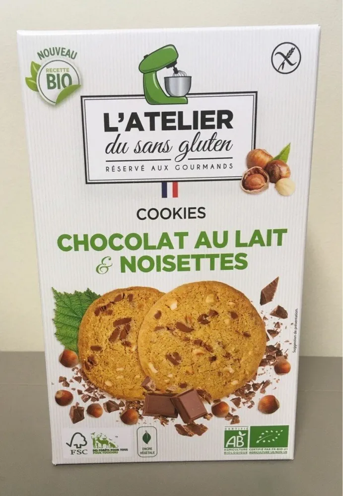 Cookies BIO chocolat au lait & noisettes
