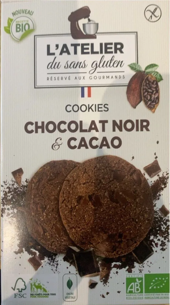 Cookies chocolat noir et cacao