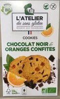 Cookies chocolat noir oranges confites