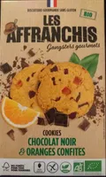 Cookies chocolat noir et oranges confites