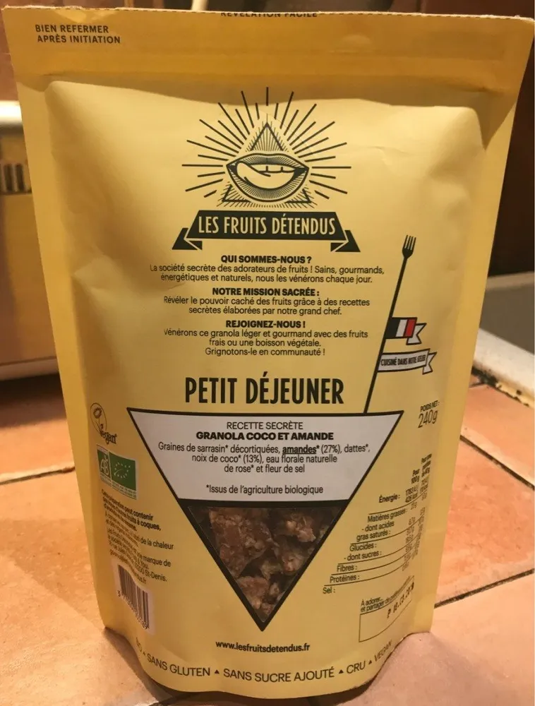 Petit dejeuner recette secrète granola coco et amande