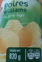 Poires williams au sirop leger