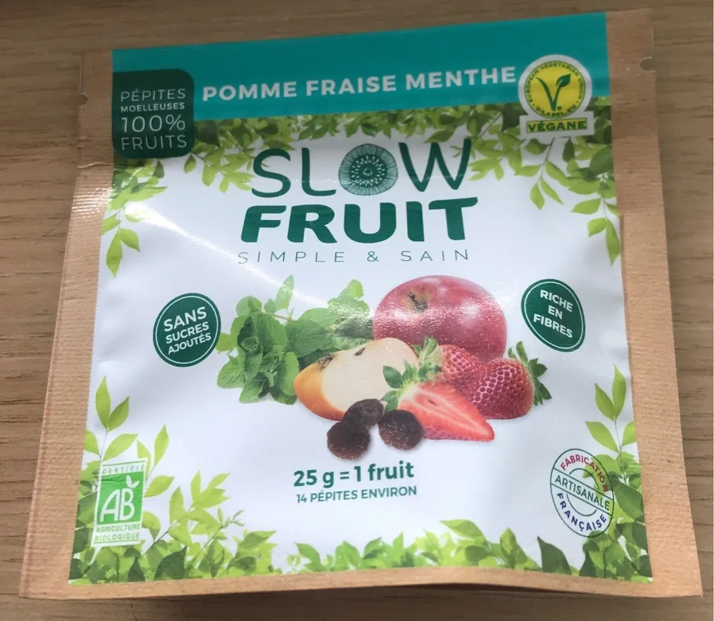 SlowFruit Pomme Fraise Menthe