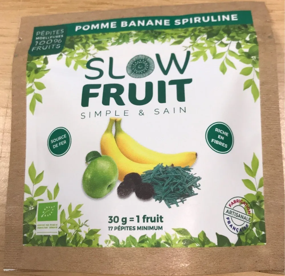 SlowFruit pomme banane spiruline