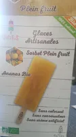 Sorbet pleins fruits ananas