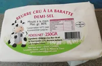 beurre cru à la baratte DEMI-SEL