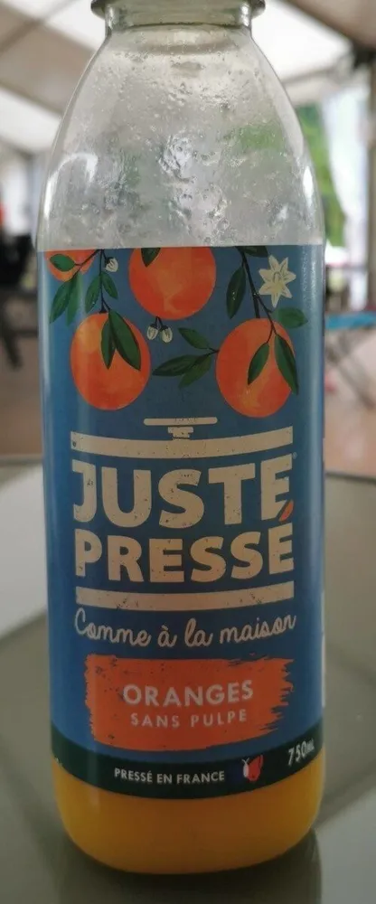 Oranges sans pulpe