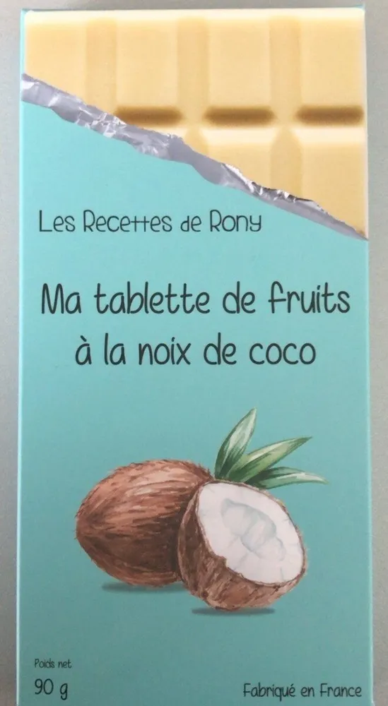 Tablette de fruits à la noix de coco