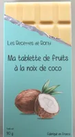 Tablette de fruits à la noix de coco