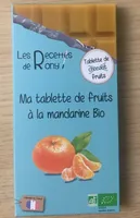 Tablette de fruits à la mandarine bio