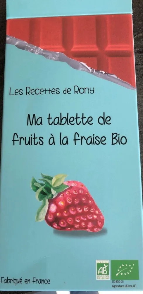 Ma tablette de fruits à la fraise bio