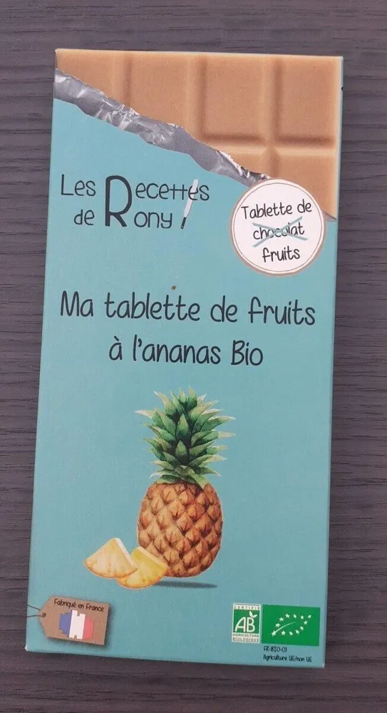 Tablette de fruits à l'ananas bio