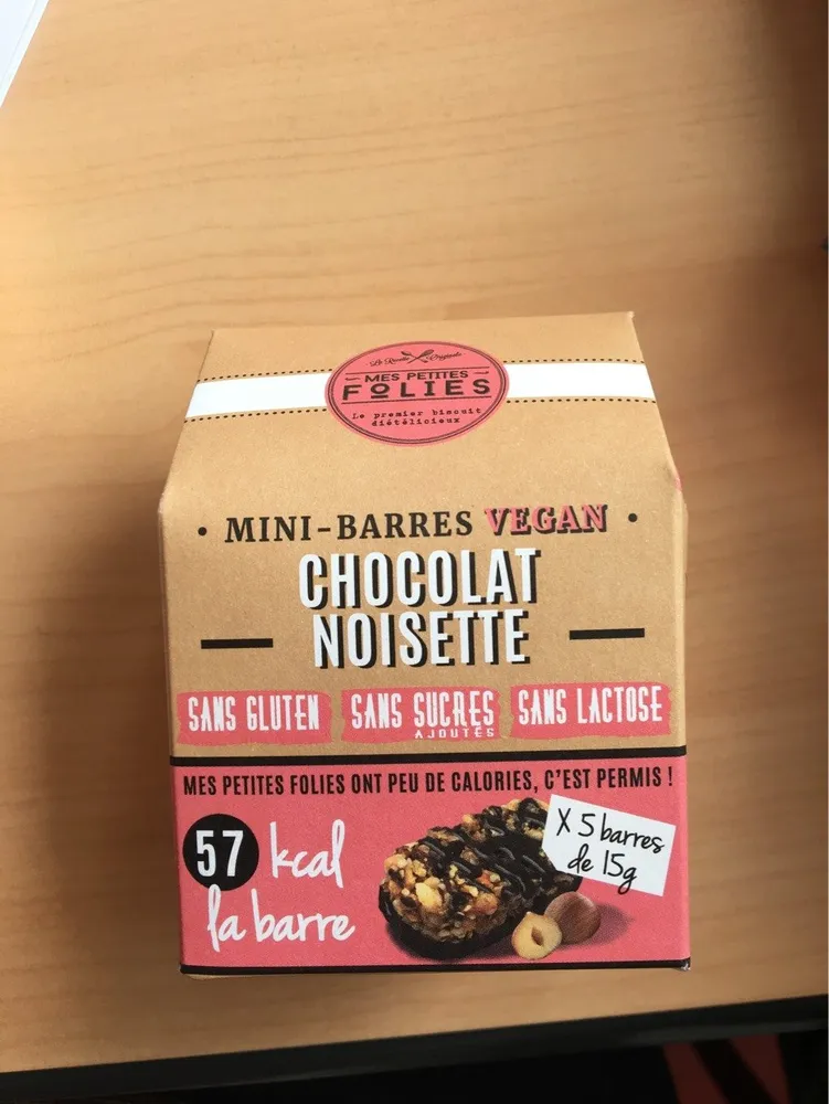 Mini barre vegan chocolat noisette