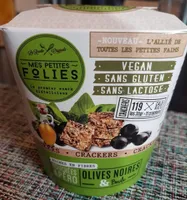 Crackers olives noires basilic