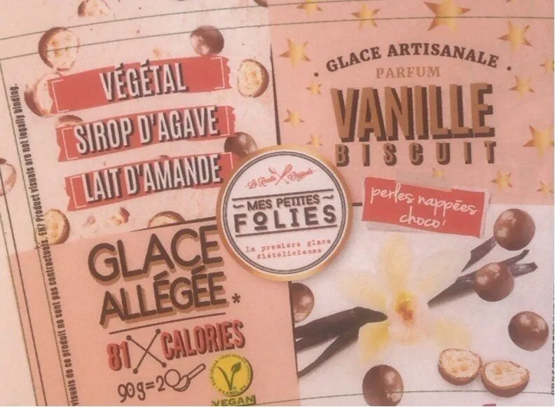 Glace Végetale Vanille & Perles de Biscuit