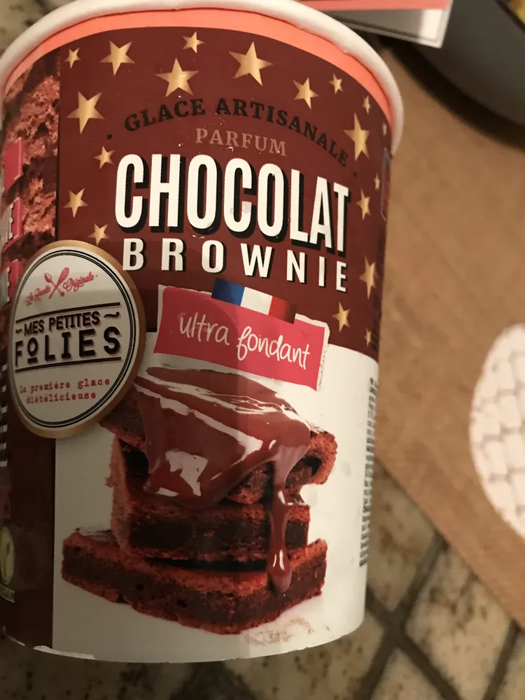 glace artisanale parfum Chocolat Brownie