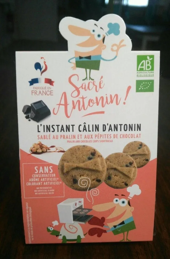 Sablé au pralin et aux pépites de chocolat