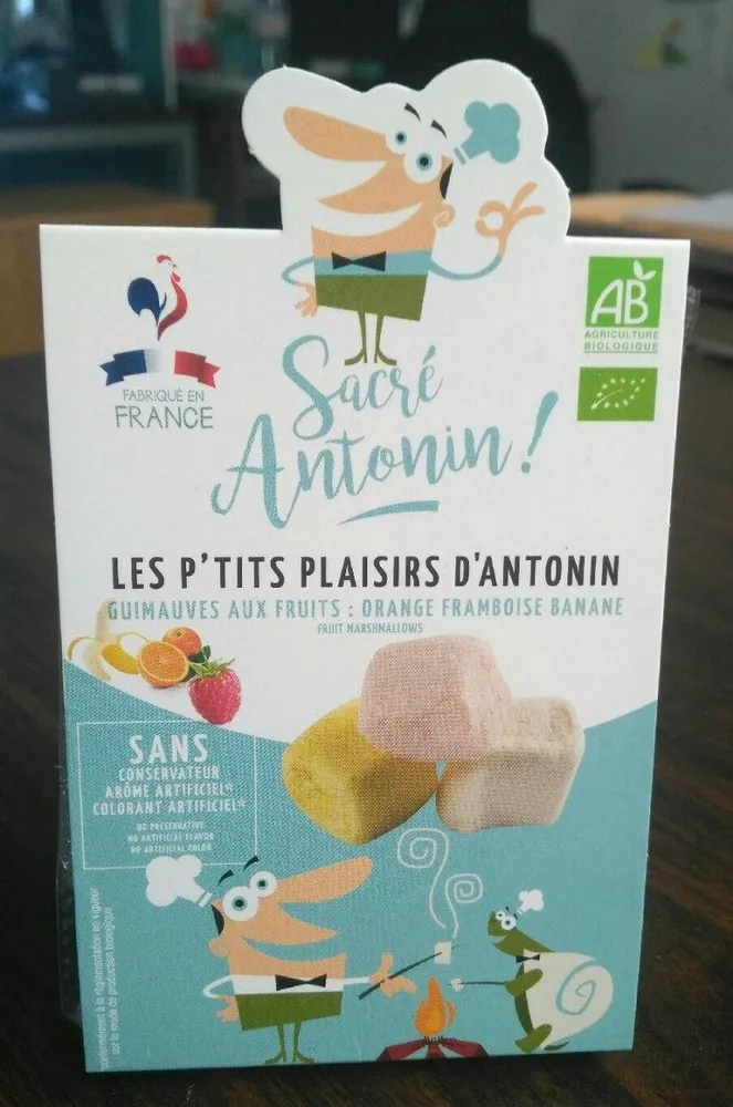 Guimauves aux fruits : orange, framboise, banane