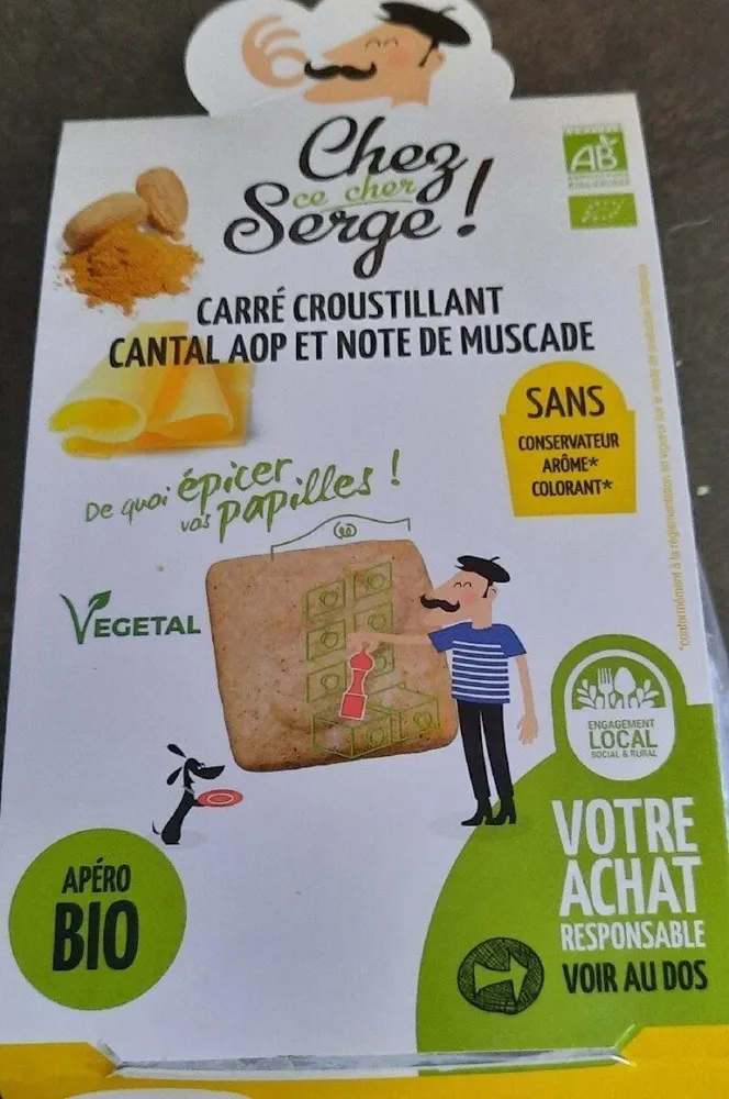 Carré  croustillant cantal et note de muscade