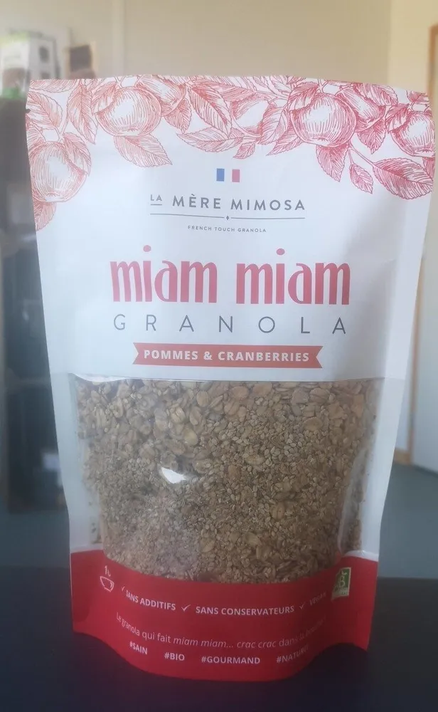 Miam miam granola Pomme Cranberries