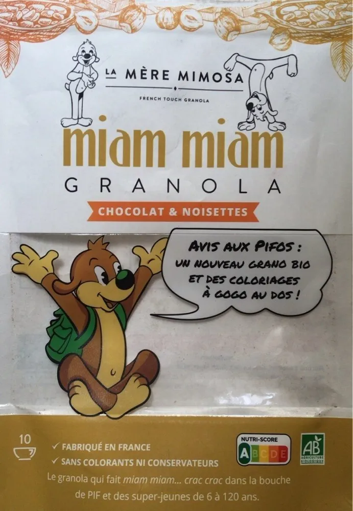 Miam miam granola chocolat et noisettes