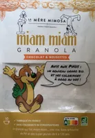 Miam miam granola chocolat et noisettes