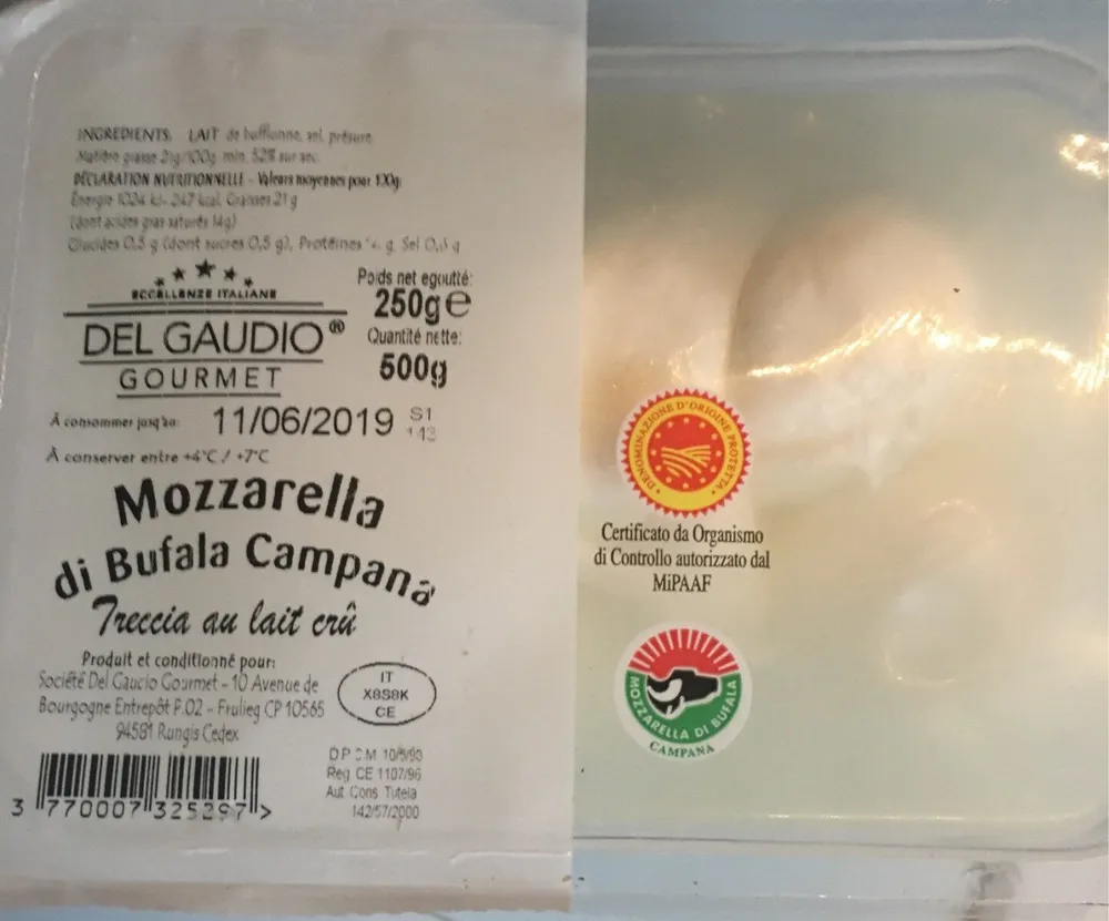 Mozzarella di Bufala Campana au lait cru