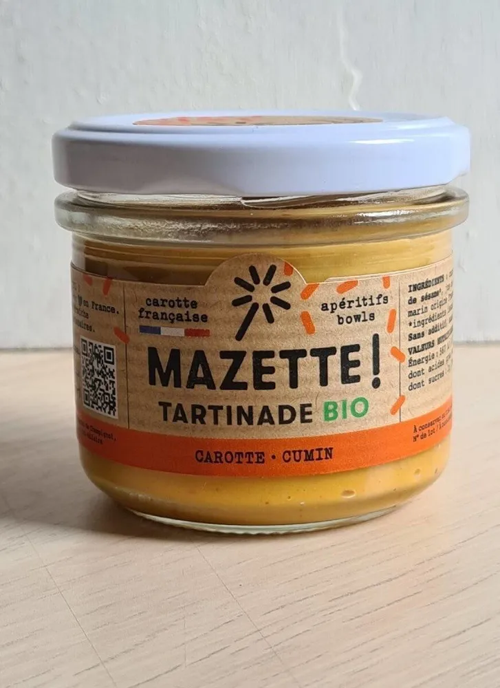 Tartinade bio carotte cumin