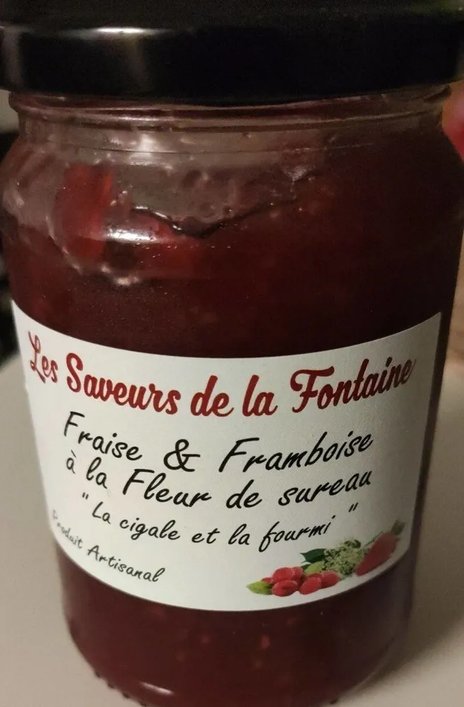 Confiture Fraise et Framboises à la fleur de sureau
