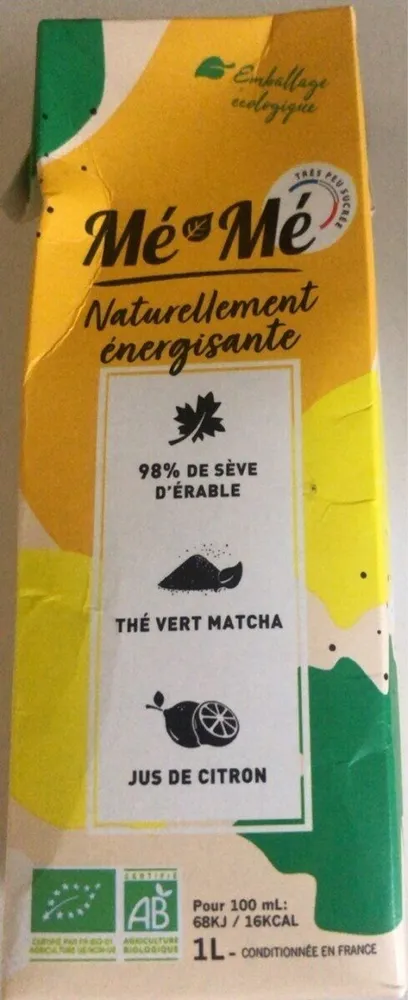 The vert Matcha et sève d'érable Bio