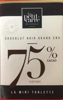 Chocolat noir grand cru 75% Tanzanie Le Petit Carré