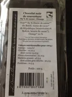 Chocolat Noir de Couverture 85% de Cacao - Orange