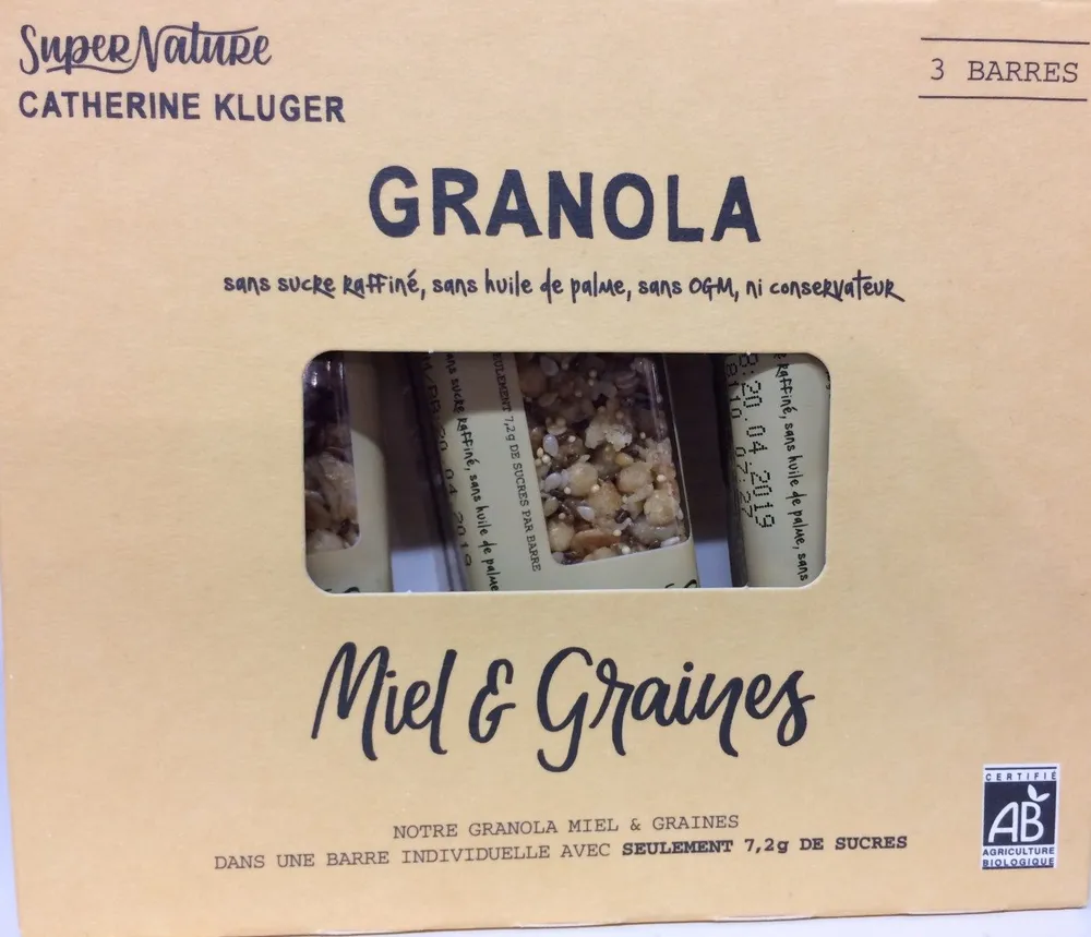 Granola miel et graines