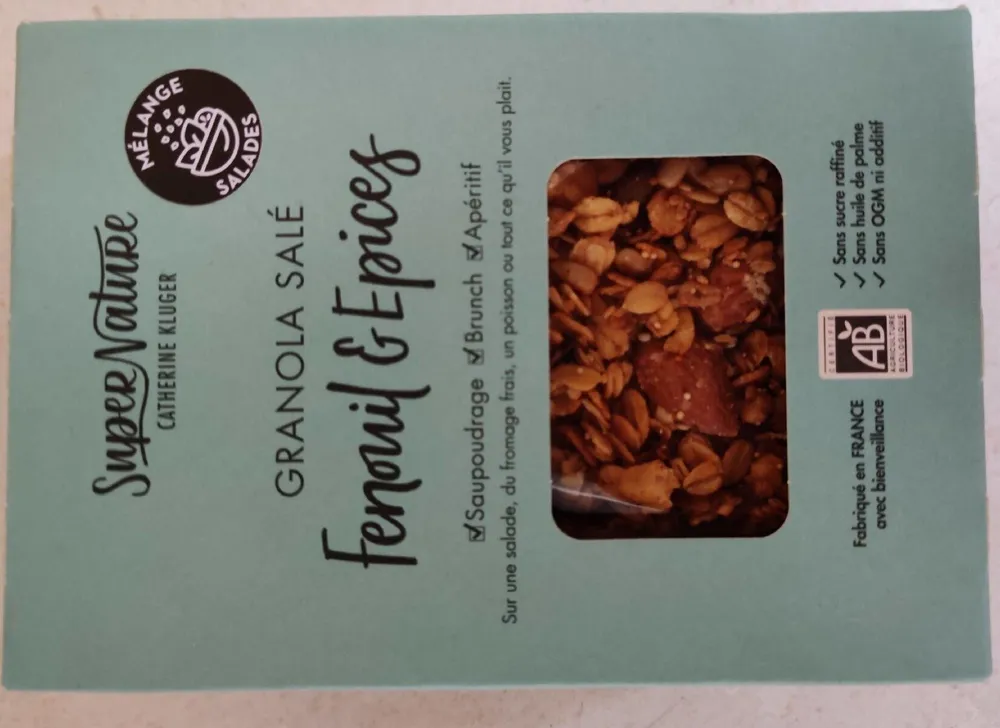 Granola salé fenouil et épices