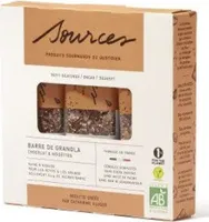 Barre de granola chocolat noisettes