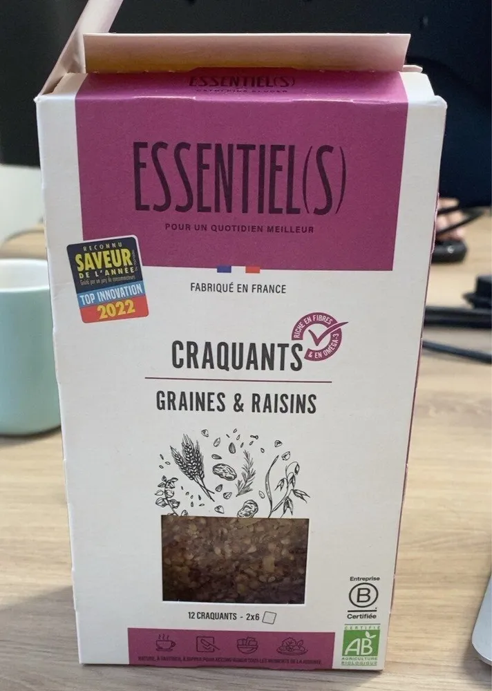 Craquants graines et raisins