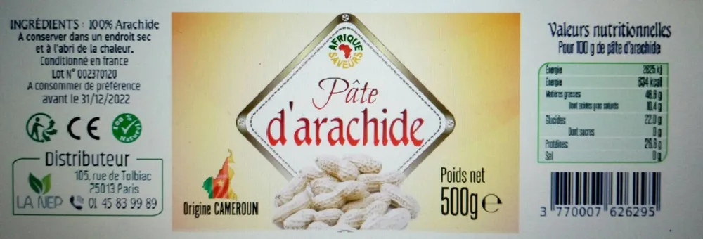 Pâte d'arachide