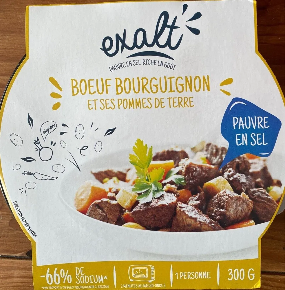 Boeuf bourguinon et pommes de terres