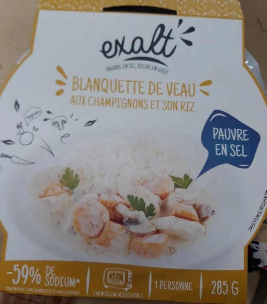 Blanquette de veau champignon riz