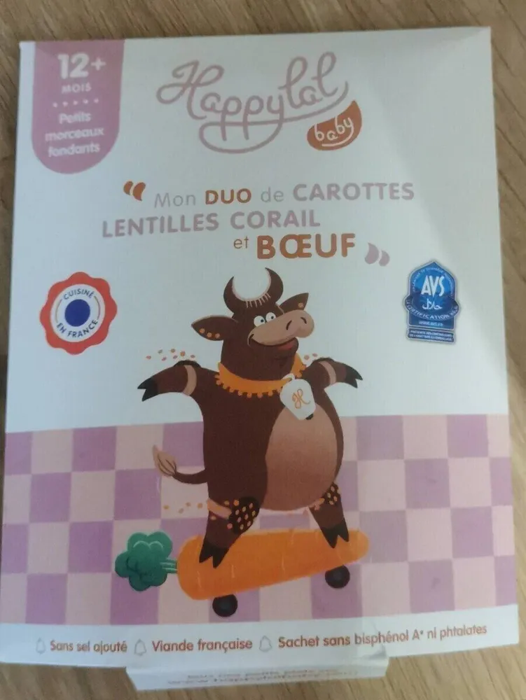 Mon duo de carottes lentilles corail et boeuf