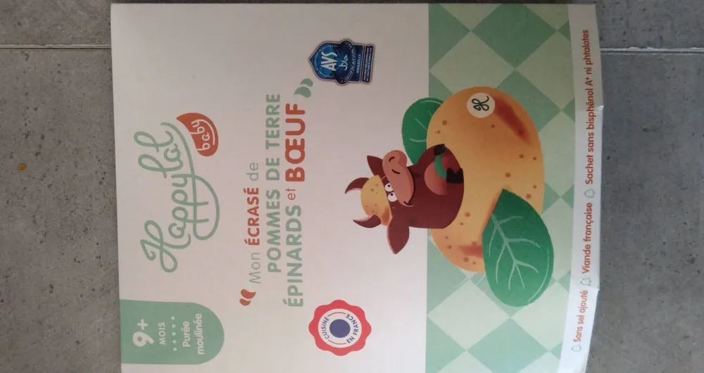 Mon écrasé de pommes de terre épinards et boeuf