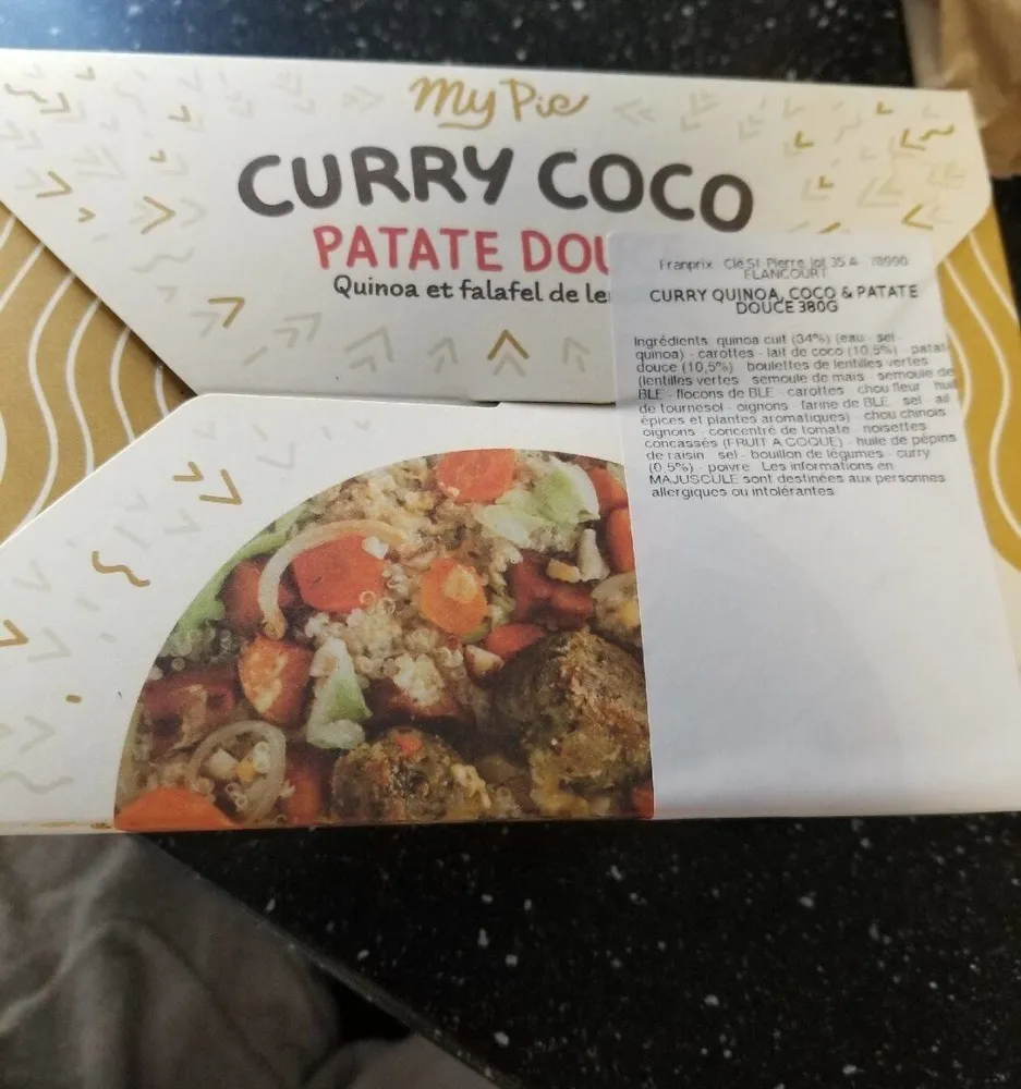 Curry coco patate douce MY PIE