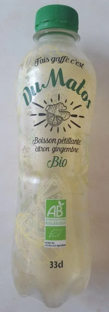 Boisson pétillante citron gingembre