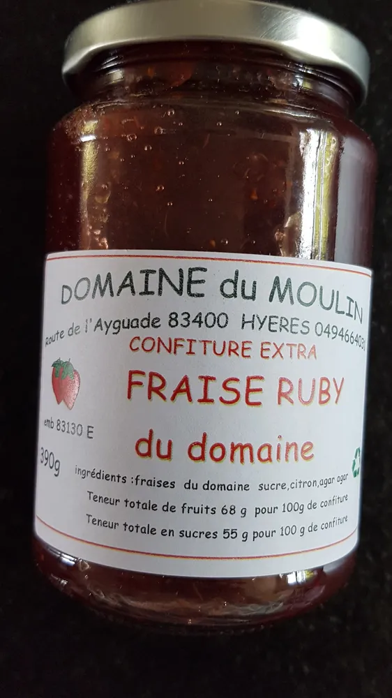 Confiture extra fraise ruby du domaine