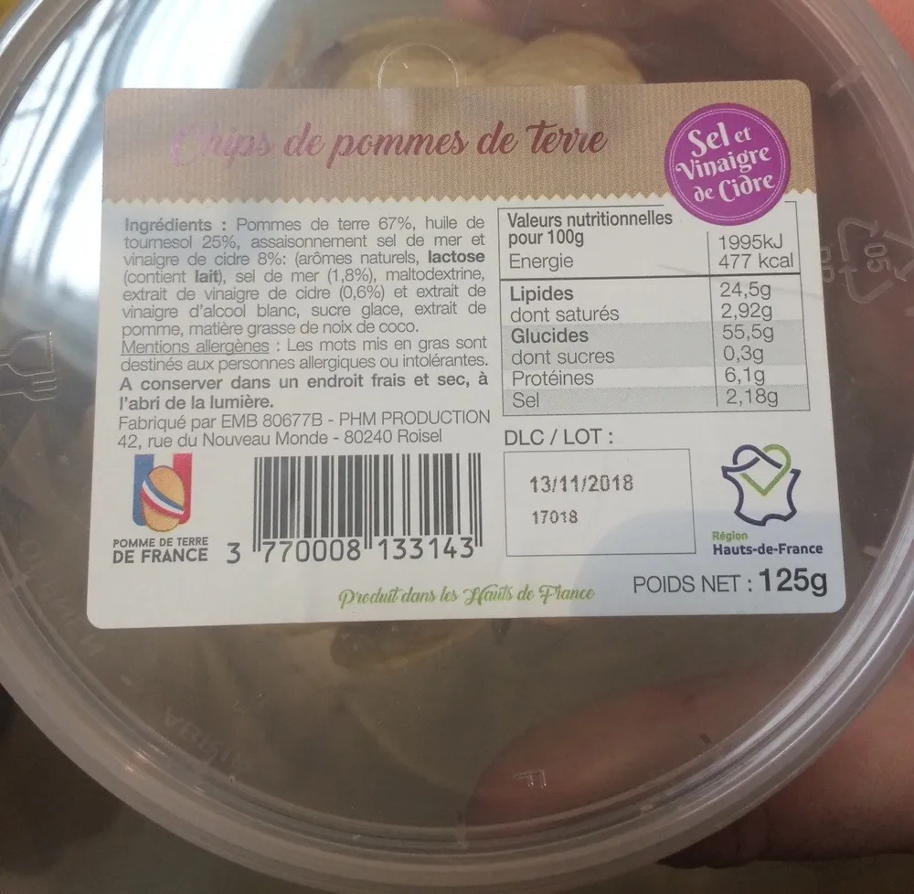 Chips pommes de terre