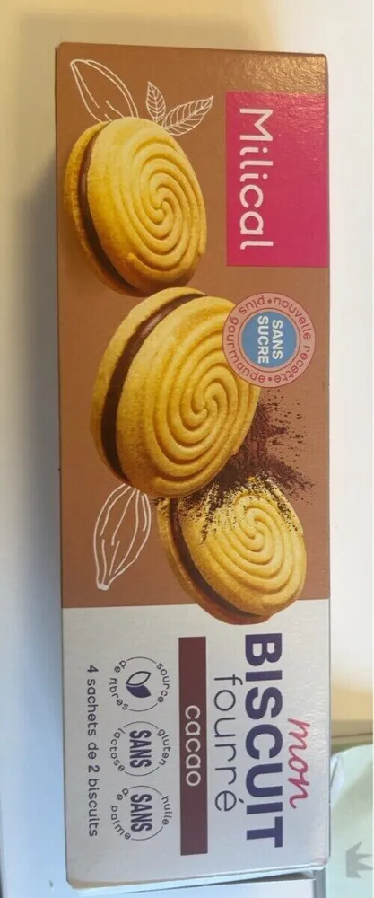 Biscuit fourré cacao