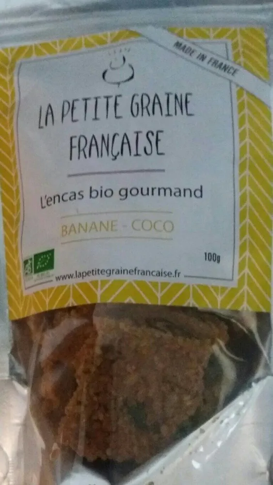 L'encas bio gourmand banane coco