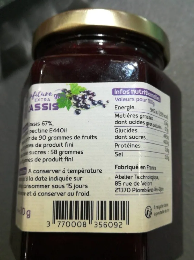 Confiture extra cassis